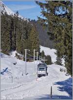 The new BLM railcar Be 4/6 102  Jungfrau  has left Winteregg station and is on its way to Grütschalp.

February 18, 2025