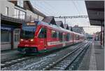 In Saignelegier the new CJ ABe 4/12 672 as R36 is waiting for the departure to La Chaux de Fonds.