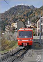 The TMR BDeh 4/8 21 (UIC 90 85 838 0872-4 CH-TMRSA) as local train service is on the way from Vallorcine to Vernayaz and is arriving at the Finhaut Station. 

November 19, 2025