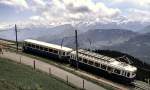 ARB BDhe 2/4 No 14 and wagon No 21 at Rigi-Kulm, June 16th, 1980.