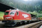 SOB 446 015 stands in Biberbrugg on 17 June 2001.