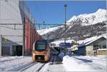 The SOB RABe 526 216 as IR 26 2320 from Locarno to Basel SBB has reached the snowy Airolo.