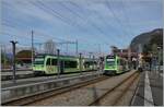 The Aigle Station with the TPC Beh 2/6 544 and ABe 4/8 471.