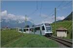 The TPC ASD ABe 4/8 743 in the very successful  Glacier 3000  advertisement is on the journey from Aigle to Les Diablerets as R71 432. The train is traveling through the vineyards above Aigle, with Aigle Castle visible in the background. 

August 3, 2024