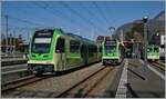 In Aigle you can see the ABe 4/8 N° 471 arriving from Les Diablerets and the ABe 4/8 N° 472 departing to Les Diablerets.