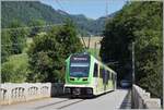 The new TPC ABe 4/8 471 is at Les Planches on the way from Aigle to Les Diablerets.