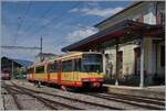 In the Orbe Station the Travys OC Be 4/8 No. 3 (94800 450 003-9 D-TVYS) is waiting his departure to Chavornay. 

July 5, 2025
