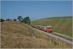 One of the last regular service runs of the TRAVYS RBDe 567 174 (94 85 7567 174-8)  Fleurier , seen here shortly after Charbonnières on its way to Le Brassus. 

July 21, 2022