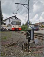 The transN (ex cmn) BDe 4/4 N° 6 is waiting for its next mission in Les Ponts de Martel.