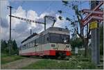 The transN (ex cm,) BDe 4/4 No 6 leaves the small train station of La Sagne as the regional train R 22 314 from La Chaux de Fonds to Les Pont de Martel. 

June 26, 2024