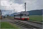 The transN (ex cm,) BDe 4/4 No 6 leaves the small train station of La Sagne as the regional train R 22 314 from La Chaux de Fonds to Les Pont de Martel.