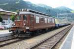 Centenary of the BLS at Frutigen: Saturday 29 June was soaked in rain and mist, Sunday lived up to its name. As is evident in this photo of BLS 251 with museum train set at Frutigen. 
