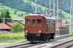 Centenary of the BLS at Frutigen: Saturday 29 June was soaked in rain and mist, Sunday lived up to its name. As is evident in this photo of BLS-oldie 31 (1B') at Frutigen. The BLS is the biggest private operator nd is still eagerly awaiting an own category in this photo forum.

