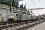 BLS 486 504 with sister at Spiez on 13 May 2010.