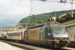 On 19 May 2006 BLS 465 008 calls at Spiez.