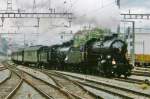 SBB steam train headed by 2978 (Ce 5/6 Elefanten)  and 705 (2nd position) enters Neuchatel on 26 September 2010.