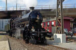 On 26 May 2019 the Elefanten 2978 lets off some steam in the depot of Verein Mikado 1244 at Brugg AG during a steam wekend.  On 26 May 2019 the Elefanten 2978 lets off some steam in the depot of Verein Mikado 1244 at Brugg AG during a steam wekend.