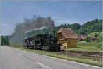 With an Emmental Railway steam train traveling to Wasen i.