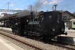 Restored to operational condition just in time for the big show: Lok-3 LANGNAU is seen at the station of Konolfingen on 18 May 2025 during the  150 Years of Emmentalbahn  train bonanza.