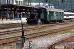 With one 1st Class coach, SLM-1 shuttles on 26 May 2019 the many visitors between the station of Brugg AG and the SBB works nearby for the Open Weekend of Verein Mikado 1244.