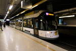 De Lijn 7326 Bombardier Flexity 2 build in 2016.
Line 5 P+R Linkeroever.
Location: metro station Van Eeden level-2 platform to Blancefloerlaan.
27-02-2025