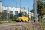 Another ex-Erfurt tram, Tatra KT4D No 1174, on the route 1.