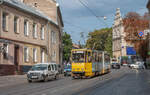 30.08.2024. The Tatra KT4SU tram No 1141 on the Lychakivs`ka Street.