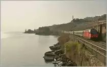 In the evening light between Rivaz an St Saphorin is running the SBB Re 460 051-8 with an IR to Brig.
25.03.2012