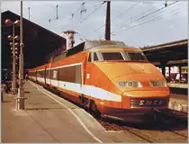 TGV in the Lyon Perrache Station. 
09.04.1982