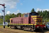 . CFL 914 (former SNCF BB 63123) of the heritage railway CFV3V (Chemin de Fer � Vapeur des 3 Vall�es) taken in Treignes on September 27th, 2014.