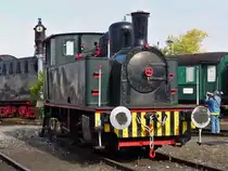. The little steamer PF 84 of the heritage railway CFV3V (Chemin de Fer � Vapeur des 3 Vall�es) photographed in Mariembourg on September 27th, 2014.
