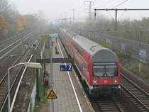 A Sch�nefeld Airport Express train in Berlin-Karlshorst. Each 30 minutes a regional train goes from Berlin to Sch�nefeld Airport. 2008