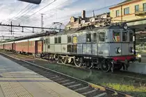 Extra train with the oldest electric in Sweden Pa27 stands in Gävle on 13 September 2015.