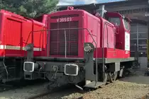 RennsteigBahn V365-03 stands in Berlin-Schöneweide with the Dampflokfreunde Berlin on 17 September 2016.