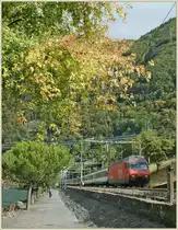 SBB Re 460 090-4 with an IR to Brig by Villeneuve. 
04.10.2010