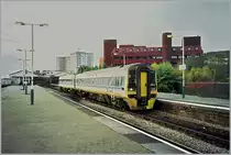 A Alpha Line 158 834 is leaving Abertawe. 
November 2000/analog picture from CDl